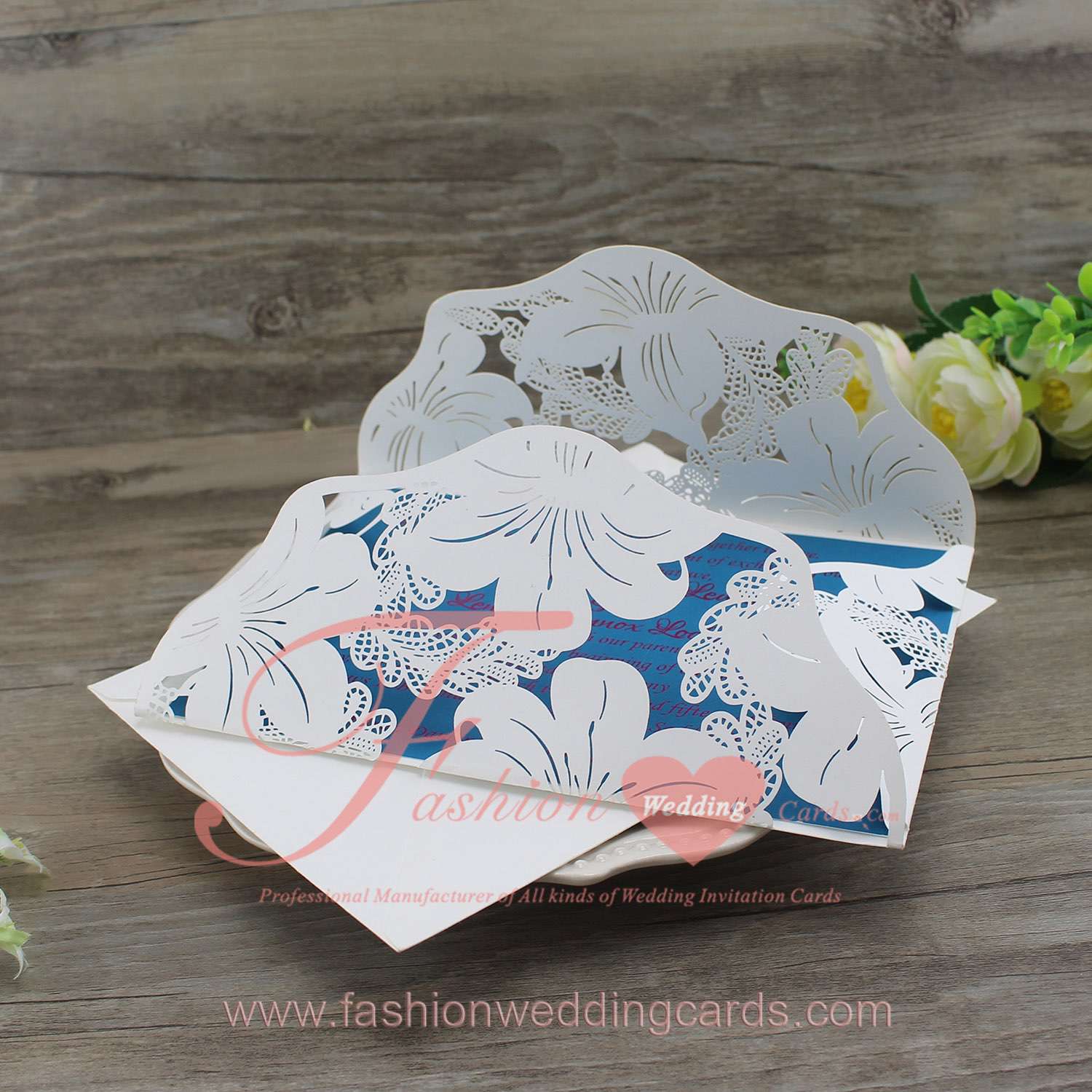 Lily Laser Cut Wedding Invitations Melbourne